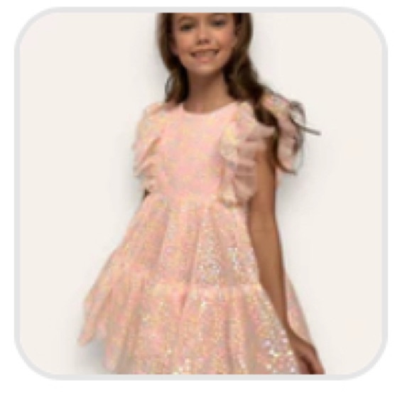 Lola + The Boys Iridescent Pink Sequin Dress - Picture 3 of 3